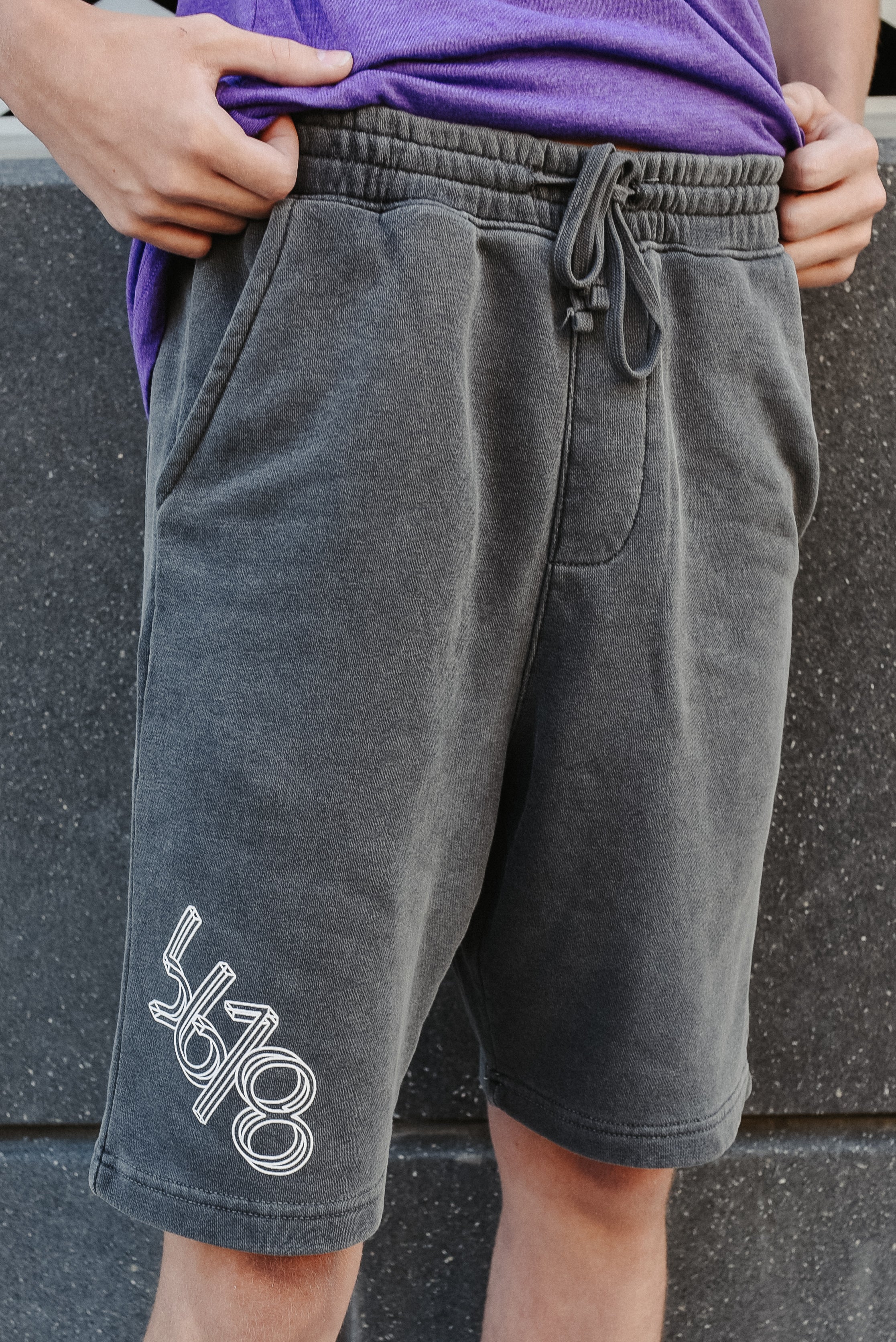 5678 Branded Shorts - Grey – 5678 Apparel